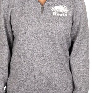 Roots Women's Heather Gray Crew Neck Sweater